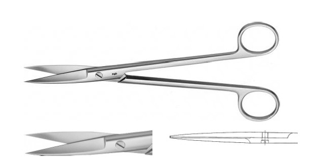 Сімс ножиці прямі гострі/гострі 200 мм